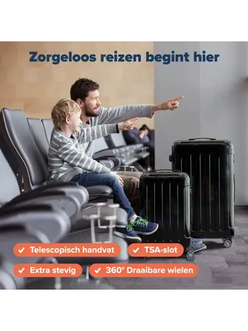 Kofferset – 2 Delig – 45L – Zwart