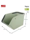 Sigma home - Prullenbak + deksel 45L - 2-dlg