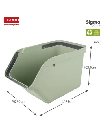 Sigma home - Prullenbak met deksel - 30L