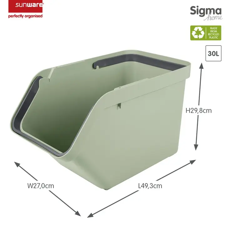 Sigma home - Prullenbak + deksel 45L - 2-dlg