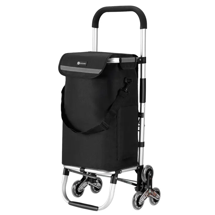 40L boodschappentrolley met trapwielen