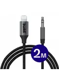 Flex Lightning naar 3.5mm Aux Kabel 2M Zwart