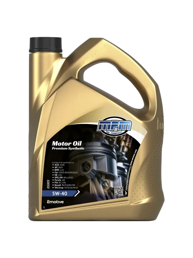 Motorolie 5w40 premium synthetic | 5 liter |