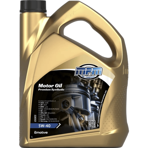 Motorolie 5w40 premium synthetic | 5 liter |