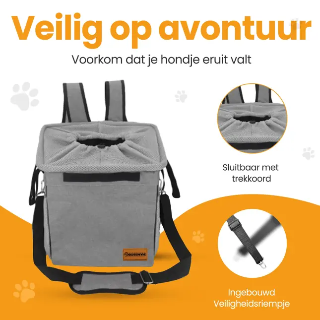Pawesome 3-in-1 Fietsmand voor honden