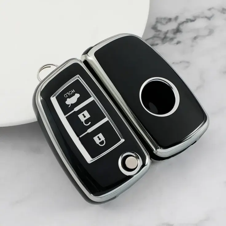 TPU Sleutelhoesje voor Nissan zwart B3B