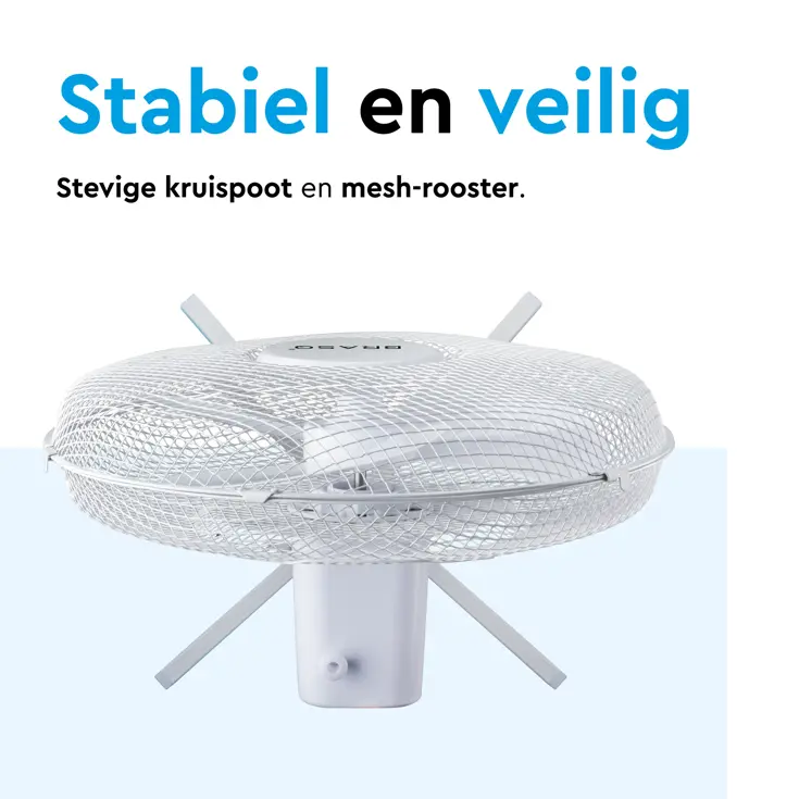 Statiefventilator 40 cm – verstelbaar – 3 standen