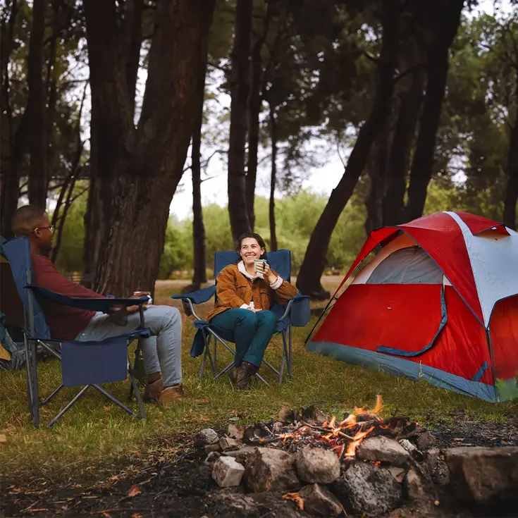 Campingstoelen XL – 2-pack – Blauw