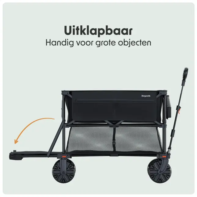 LifeGoods Dubbele Bolderkar – 200KG