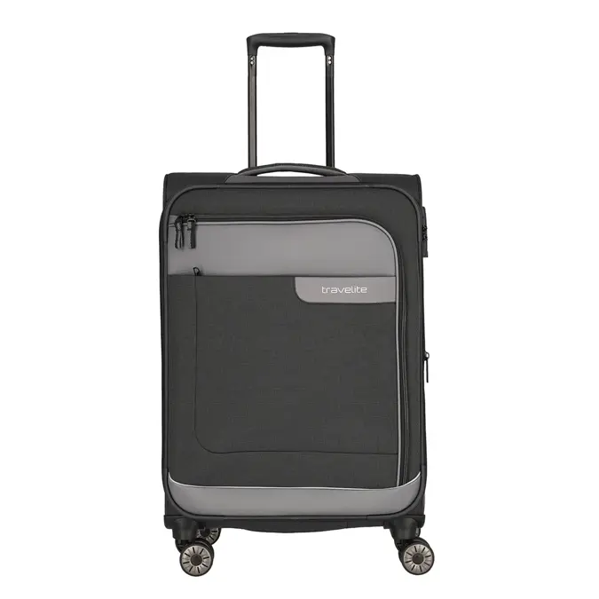 Travelite 4 wheel trolley m expandable Grijs