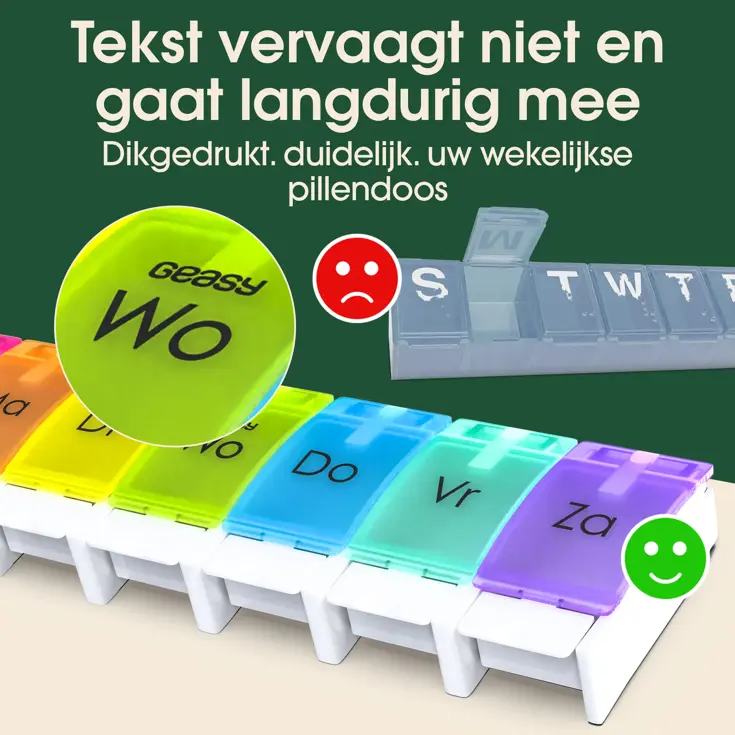 Pillendoos 7 Dagen – Grote Vakken