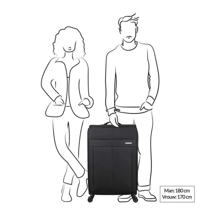 D-Upright - Grote Koffer - 76cm - 109L