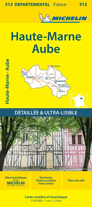 Wegenkaart Local 313 Aube - Haute-Marne