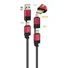 Ultimate kabel 6 in 1 - 100 cm - Zwart