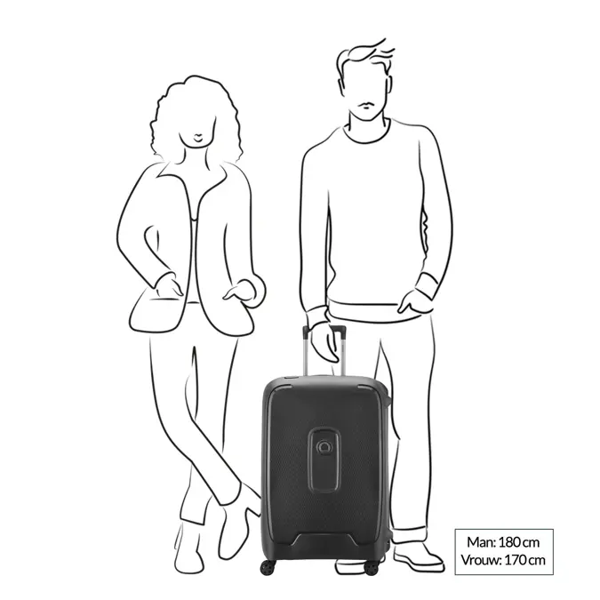 Delsey Moncey 4 Wheel Trolley 69 black |73 L