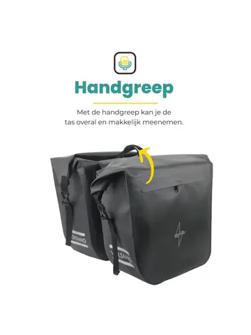 Voltano Dubbele Rolltop Fietstas 48 L