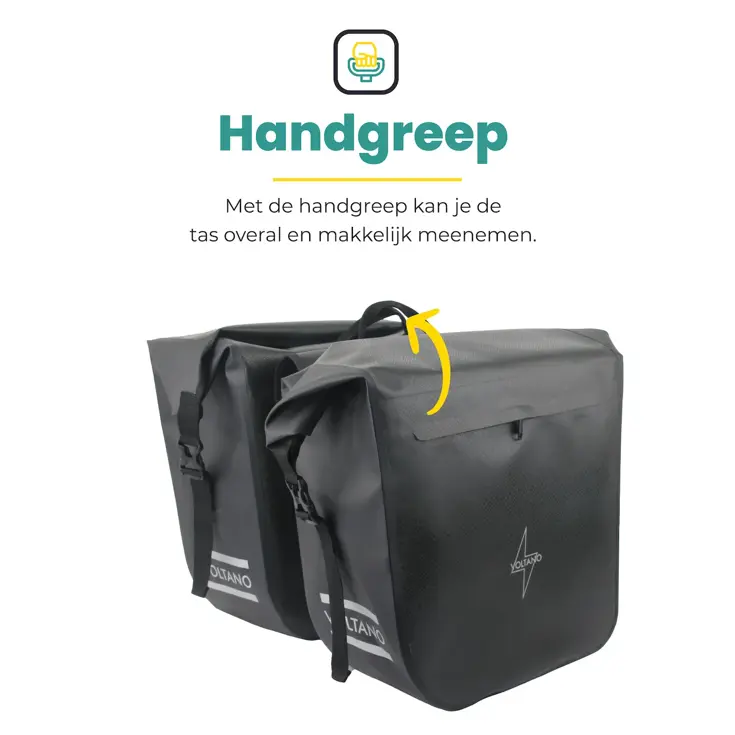 Voltano Dubbele Rolltop Fietstas 48 L