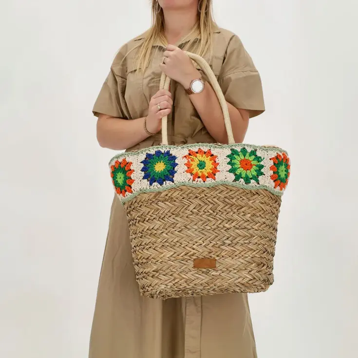 Natural Life- Strandtas - Rieten Mand