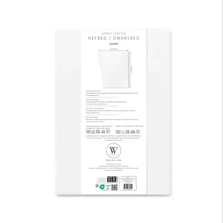 Jersey hoeslaken hefbed/dwarsbed
