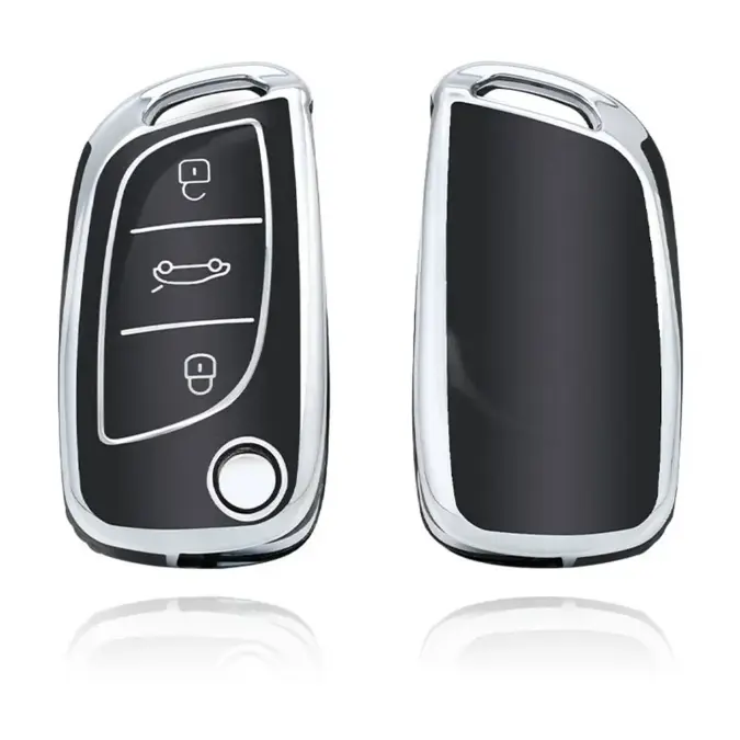 Dutch Shield Sleutelhoesje  Peugeot zwart C3
