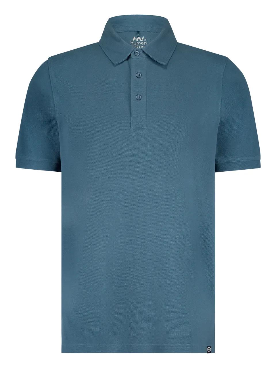 ANWB  Fald  Polo heren  Human Nature  Blauw   XXL