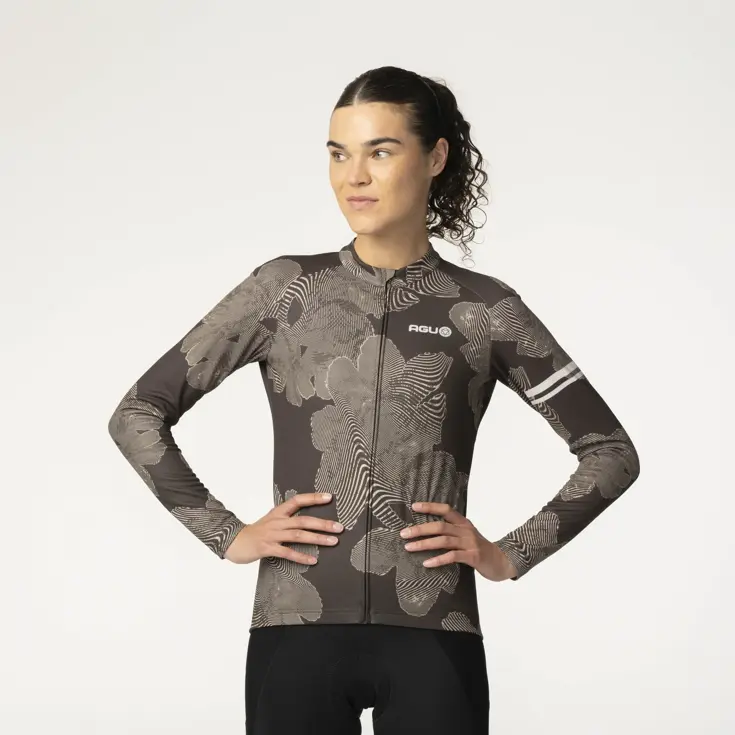 Striped Flower - Fietsshirt dames