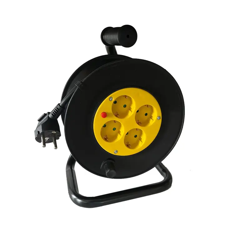 Kabelhaspel Pro 4‑voudig 10 m met randaarde