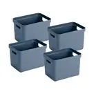 Sigma home - Opbergbox - 18L blauw - 4-delig