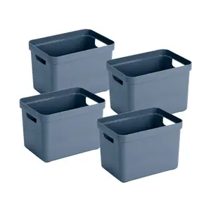 Sigma home - Opbergbox - 18L blauw - 4-delig