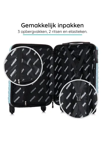 Reiskoffer S ABS 39L met TSA-slot en 360° wielen