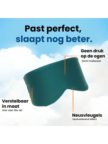 Slaapmasker Katoen - Oceaanblauw - PurelyGoods