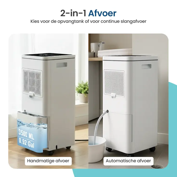 Luchtontvochtiger met App - 20L Per Dag - Wit