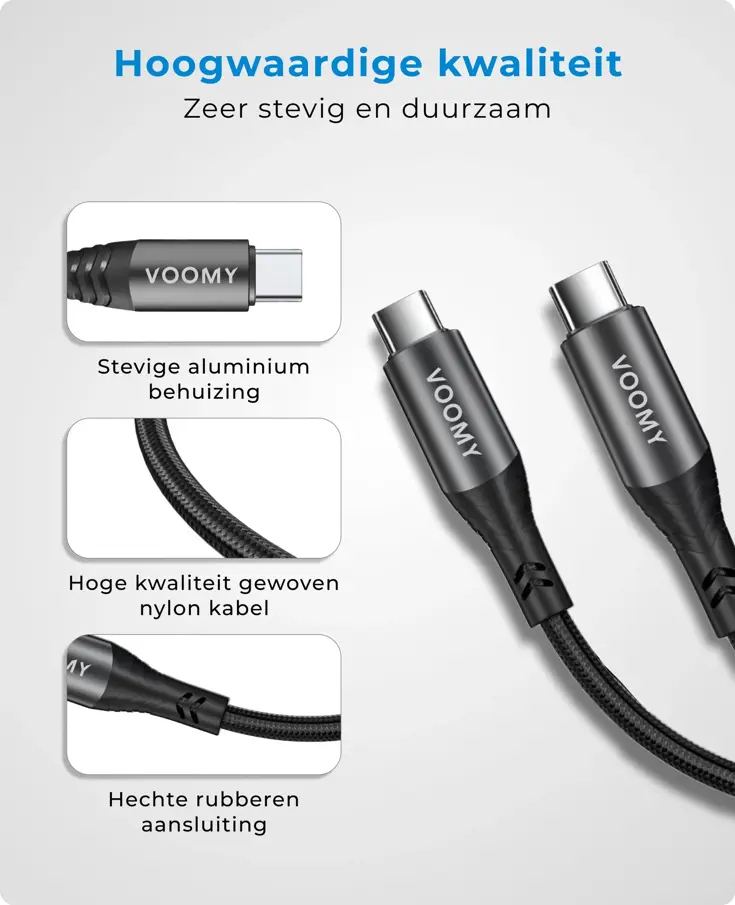 Charge - USB-C Kabel - 100W snelladen
