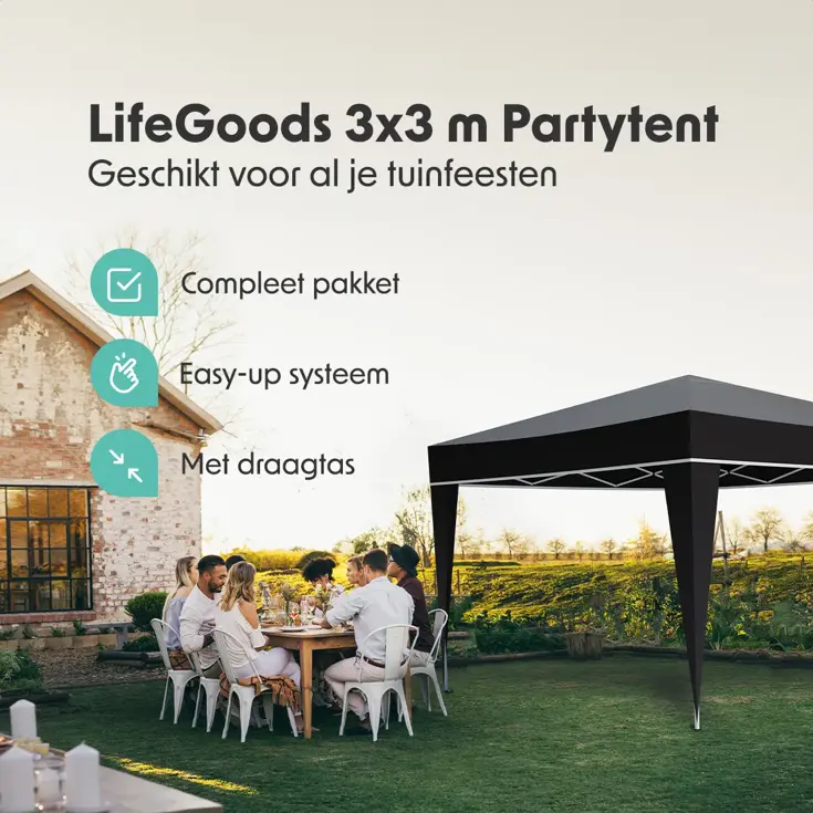 Partytent – 3x3 m