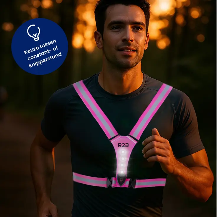 Hardloopvest met verlichting oplaadbaar