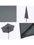 Parasol – 270 cm – Donkergrijs