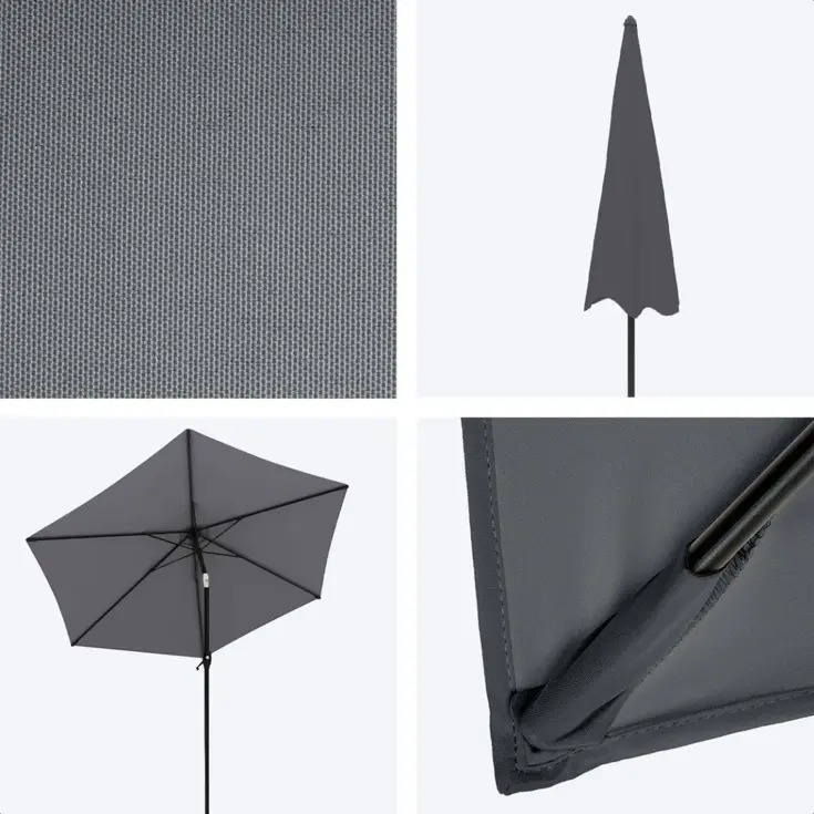 Parasol – 270 cm – Donkergrijs