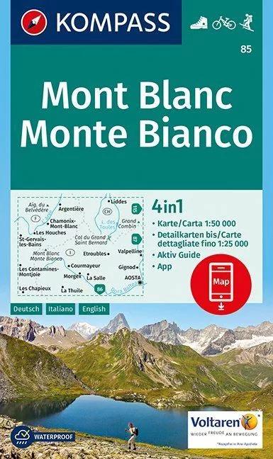 Kompass  wandelkaart 85 Mont Blanc main product image