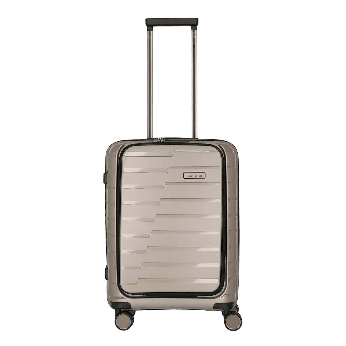 Travelite  4 wiel trolley s front-pocket  Champagne main product image