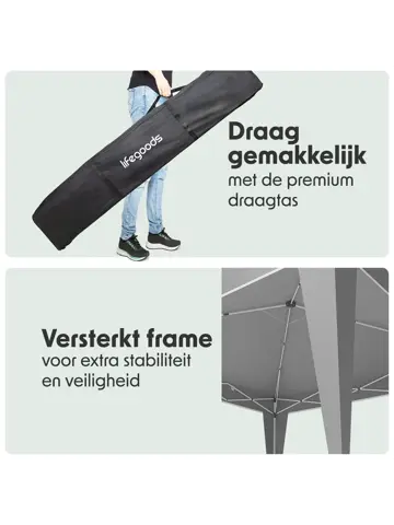 Partytent Plus – 3x3 m – Grijs