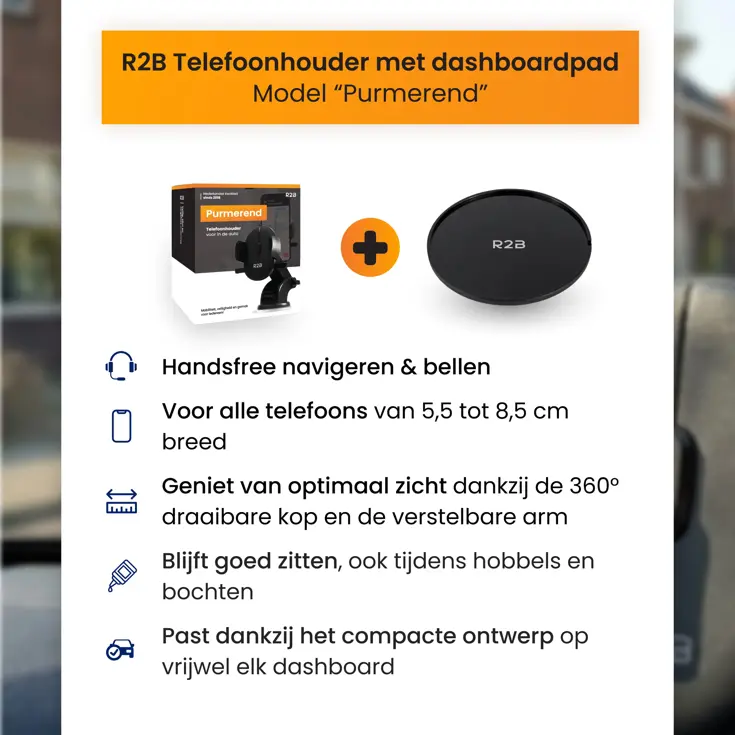 Telefoonhouder Auto voor Raam + Dashboardpad