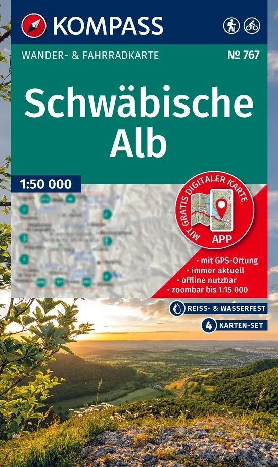 Wandelkaart WK767 Schwäbische Alb
