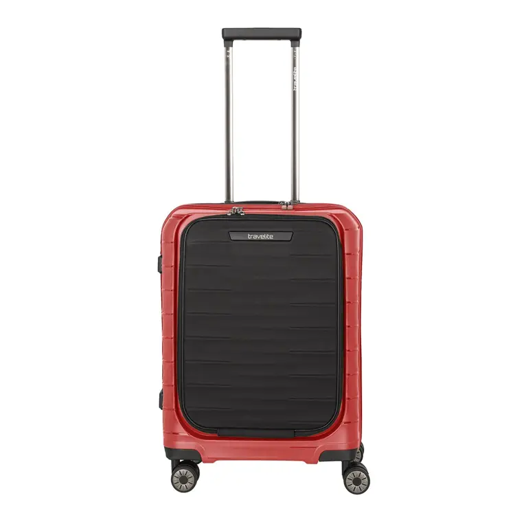Travelite Mooby 4W Trolley S Frontpocket red