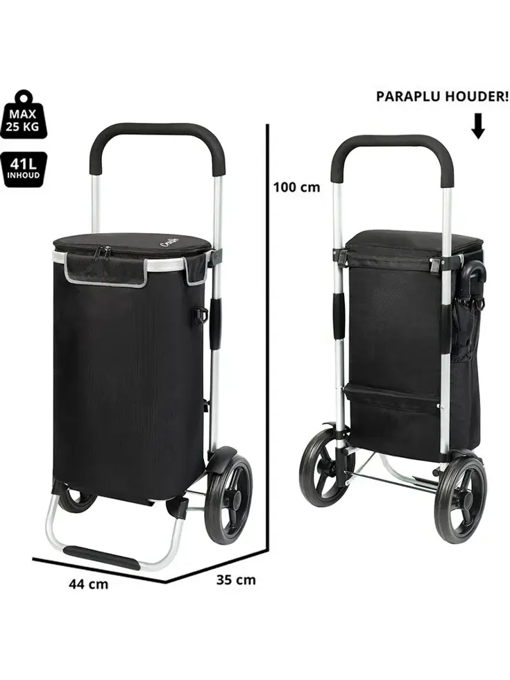 Allround Boodschappenwagen opvouwbaar 41 liter