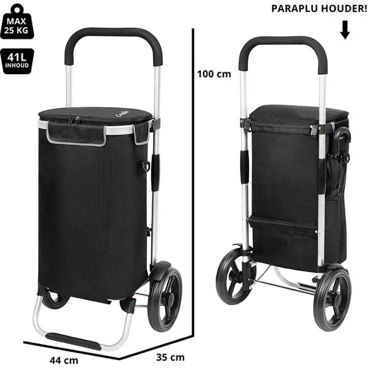Allround Boodschappenwagen opvouwbaar 41 liter