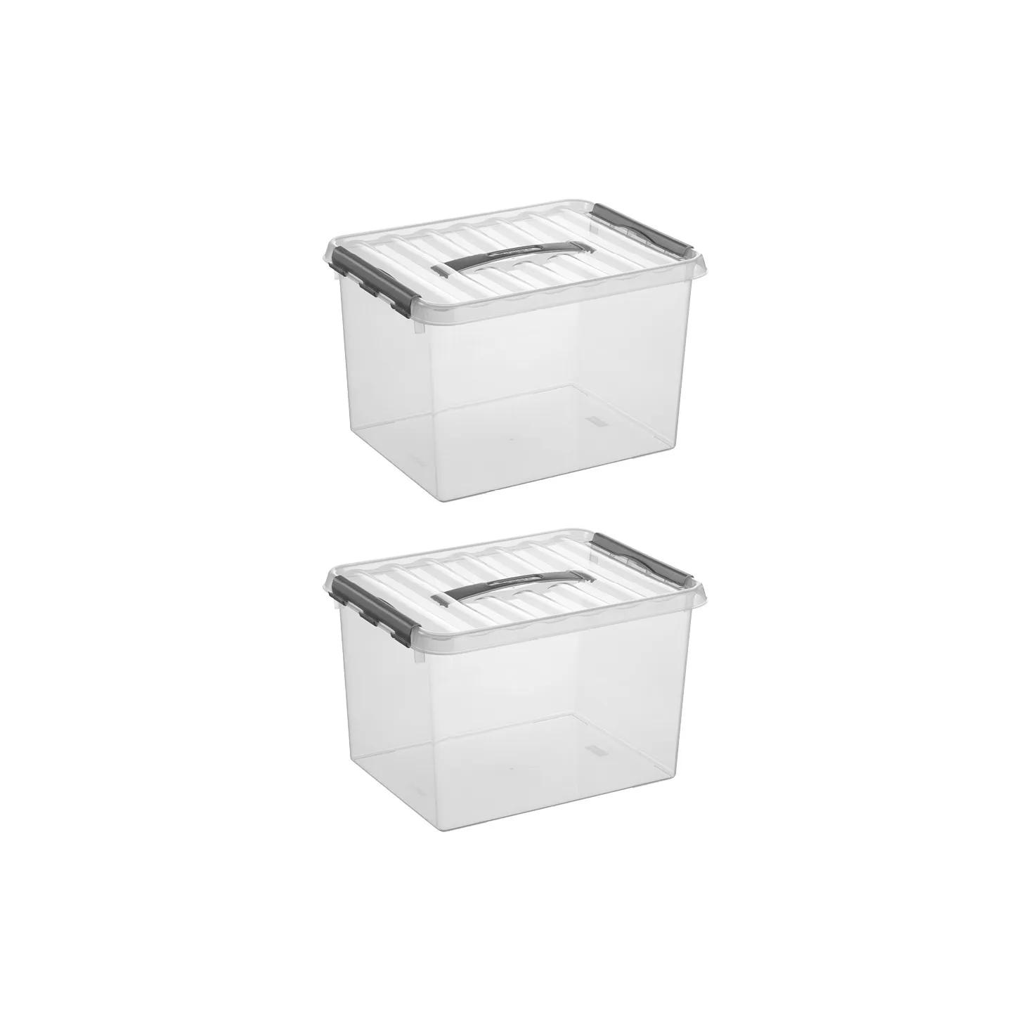 Sunware  Q-line  Opbergbox  22L  2-delig  Grijs