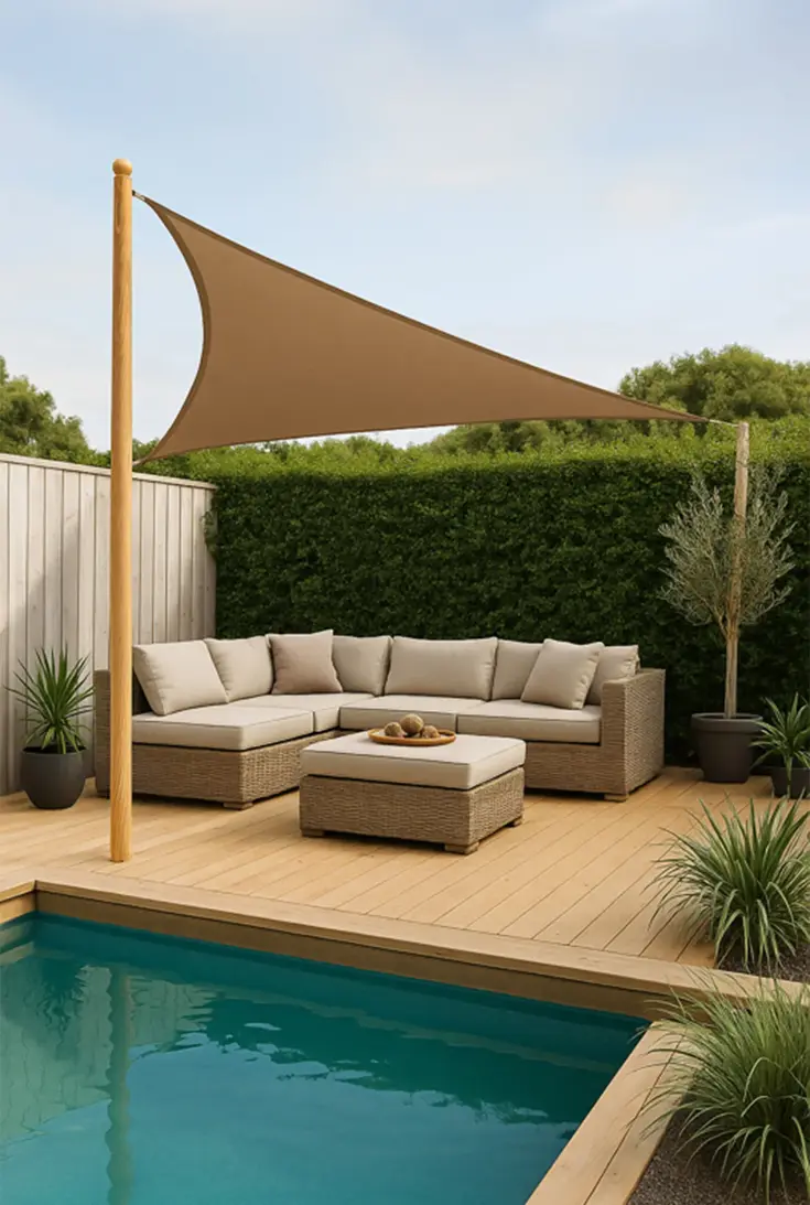 Schaduwdoek driehoekig 3x3x3 m - UV werend