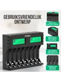 Batterijoplader USB - 8x AA/AAA