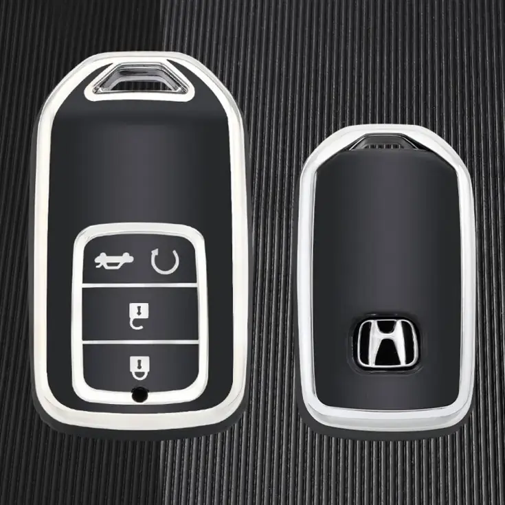 TPU Sleutelhoesje voor Honda zwart A4A