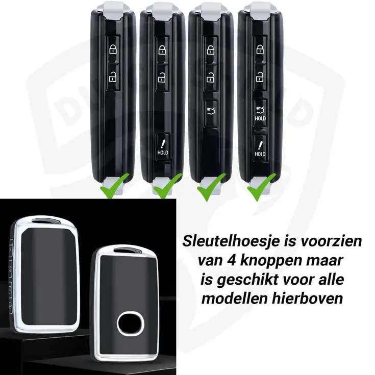 TPU Sleutelhoesje voor Mazda wit B4